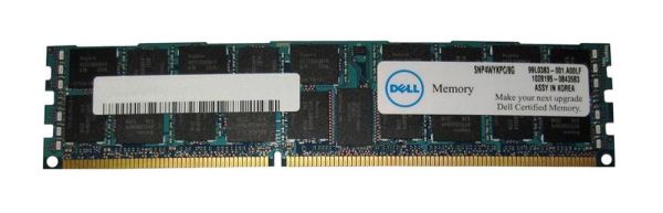 SNP4WYKPC/8G Dell 8GB DDR3-1066MHz PC3-8500 ECC Registered CL7 240-Pin DIMM 1.35V Low Voltage Quad Rank Memory Module