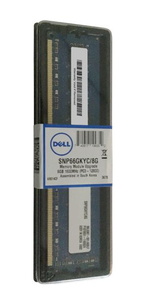 SNP66GKYC/8G Dell 8GB DDR3-1600MHz PC3-12800 non-ECC Unbuffered CL11 240-Pin DIMM 1.35V Low Voltage Memory Module