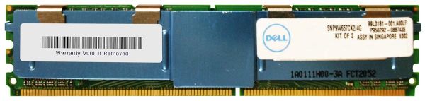 SNP9W657CK2/4G Dell 4GB Kit (2 X 2GB) DDR2-667MHz PC2-5300 Fully Buffered CL5 240-Pin DIMM 1.8V Dual Rank Memory