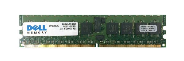 SNPD6599C/1G Dell 1GB DDR2-400MHz PC2-3200 ECC Registered CL3 240-Pin DIMM 1.8V Memory Module