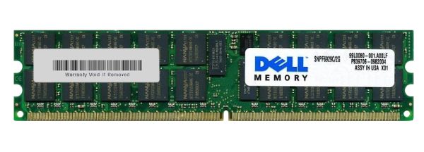 SNPF6929C/2G Dell 2GB DDR2-400MHz PC2-3200 ECC Registered CL3 240-Pin DIMM 1.8V Memory Module