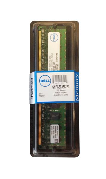 SNPG6036C/2G Dell 2GB DDR2-400MHz PC2-3200 ECC Registered CL3 240-Pin DIMM 1.8V Single Rank Memory Module