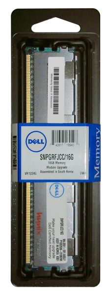 SNPGRFJCC/16G Dell 16GB DDR3-1066MHz PC3-8500 ECC Registered CL7 240-Pin DIMM 1.35V Low Voltage Quad Rank Memory Module