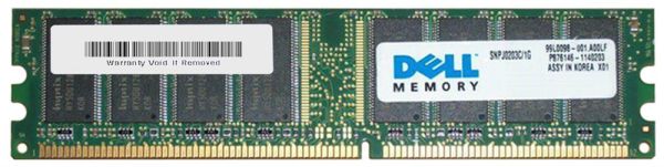 SNPJ0203C/1G Dell 1GB DDR-400MHz PC3200 non-ECC Unbuffered CL3 184-Pin DIMM 2.5V Memory Module