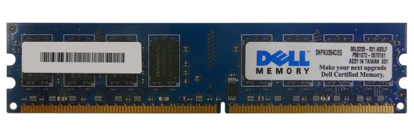 SNPKU354C/2G Dell 2GB DDR2-667MHz PC2-5300 non-ECC Unbuffered CL5 240-Pin DIMM 1.8V Memory Module