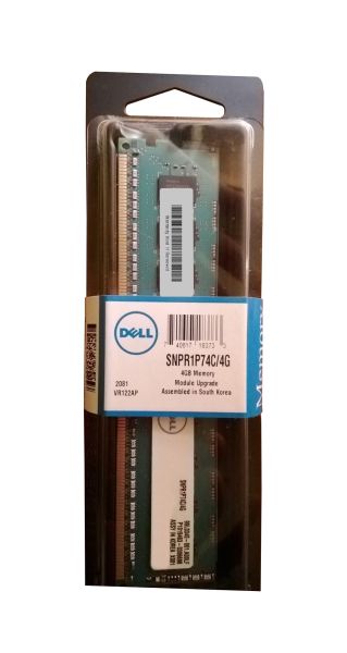 SNPR1P74C/4G Dell 4GB DDR3-1333MHz PC3-10600 ECC Unbuffered CL9 240-Pin DIMM 1.35V Low Voltage Dual Rank Memory Module
