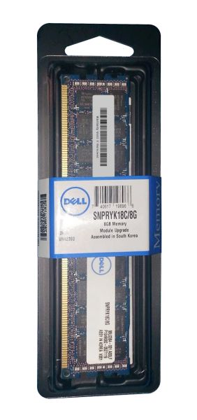SNPRYK18C/8G Dell 8GB DDR3-1600MHz PC3-12800 ECC Registered CL11 240-Pin DIMM 1.35V Low Voltage Dual Rank Memory Module