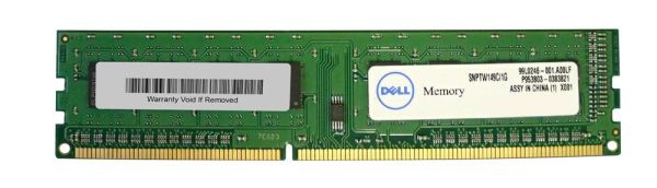 SNPTW149C/1G Dell 1GB DDR3-1333MHz PC3-10600 non-ECC Unbuffered CL9 240-Pin DIMM 1.35V Low Voltage Memory Module