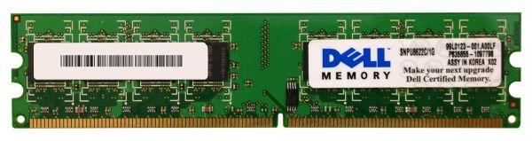 SNPU8622C/1G Dell 1GB DDR2-667MHz PC2-5300 non-ECC Unbuffered CL5 240-Pin DIMM 1.8V Memory Module
