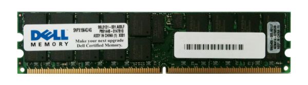 SNPX1564C/4G Dell 4GB DDR2-400MHz PC2-3200 ECC Registered CL3 240-Pin DIMM 1.8V Dual Rank Memory Module