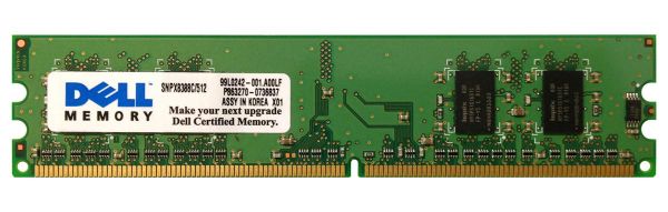 SNPX8388C/512 Dell 512MB DDR2-667MHz PC2-5300 non-ECC Unbuffered CL5 240-Pin DIMM 1.8V Memory Module