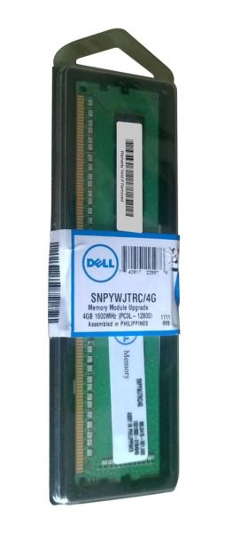 SNPYWJTRC/4G Dell 4GB DDR3-1600MHz PC3-12800 ECC Unbuffered CL11 240-Pin DIMM 1.35V Low Voltage Single Rank Memory Module