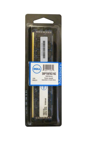 SNPYXKF8C/16G Dell 16GB DDR3-1333MHz PC3-10600 ECC Registered CL9 240-Pin DIMM 1.35V Low Voltage Dual Rank Memory Module
