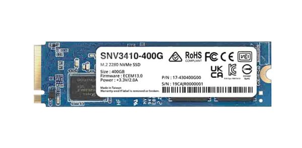 SNV3410-400G Synology SNV3410 Series 400GB PCI Express NVMe 3.0 x4 (RoHS) M.2 2280 Solid State Drive