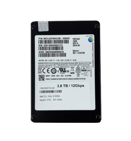 SP-358A NetApp 3.8TB SAS 12Gb/s 2.5-Inch (SED) Solid State Drive for StorageShelf DS224C Storage Enclosure