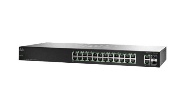 SR224GT-EU Cisco Small Business 24 x Ports 10/100Base-TX + 2 x SFP (Mini-GBC) Layer 2 Unmanaged Fast Ethernet Network Switch