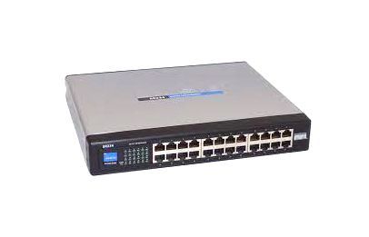 SR224R Cisco Small Business 24 x Ports 10/100Base-TX + 2 x SFP (Mini-GBC) Layer 2 Unmanaged Fast Ethernet Network Switch