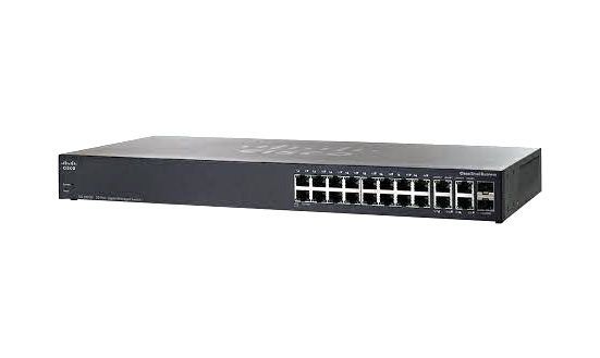 SRW2016-K9-UK Cisco Small Business 300 Series SG 300-20 20-Port x 10/100/1000Base-T Layer 2 Managed Gigabit Ethernet Network Switch