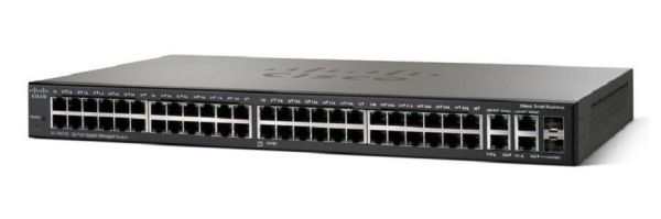 SRW2048 Cisco Small Business SRW2048 50-Ports 50 x 10/100/1000Base-T + 2 x combo Gigabit SFP Layer 3 managed Gigabit Ethernet Network Switch