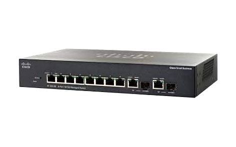 SRW208G-K9-G5 Cisco Small Business SRW208MP 8-Ports 8 x 10/100Base-T + 2 x SFP Layer 3 Managed Fast Ethernet Network Switch