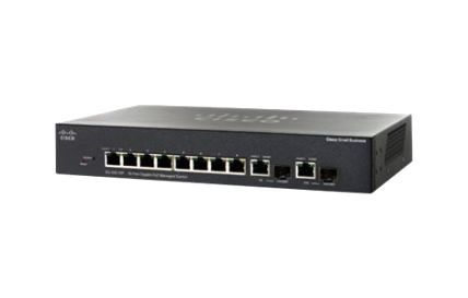 SRW208G-K9-NA-RF Cisco Small Business SRW208MP 8-Ports 8 x 10/100Base-T + 2 x SFP Layer 3 Managed Fast Ethernet Network Switch