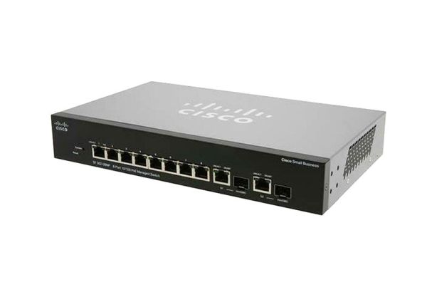 SRW208MP-K9-AR Cisco Small Business SRW208MP 8-Ports PoE 8 x 10/100Base-T + 2 x SFP Layer 3 Managed Fast Ethernet Network Switch
