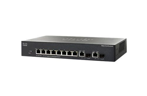 SRW208P-K9-NA-RF Cisco Small Business8-Port PoE 8 x 10/100Base-T + 2 x combo Gigabit SFP Layer 3 Managed Fast Ethernet Network Switch