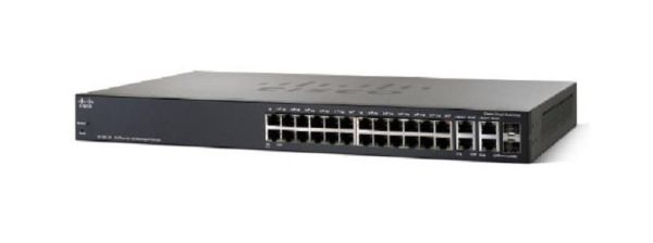 SRW224G4P Cisco SRW224G4P 24 x RJ-45 Ports PoE 10/100Base-TX + 4 x Gigabit Ports Layer 3 Managed Rack-mountable Fast Ethernet Network Switch