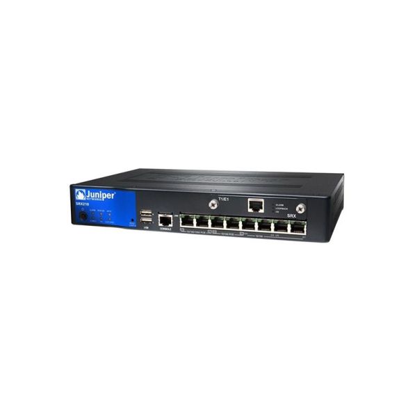 SRX210HE2 Juniper SRX Series SRX210HE2 2 x Ports 1000Base-T + 6 x Ports 10/100Base-TX + 1 x Mini-PIM Slot + 1 x Express Card Slot Services Gateway