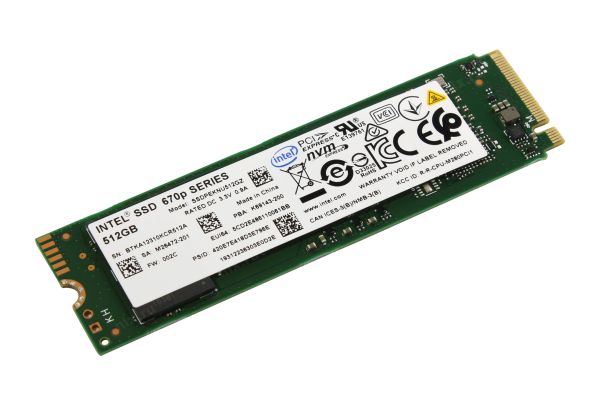 SSDPEKNU512GZX1 Intel 670p Series 512GB Quad-Level Cell PCI Express NVMe 3.0 x4 M.2 2280 Solid State Drive