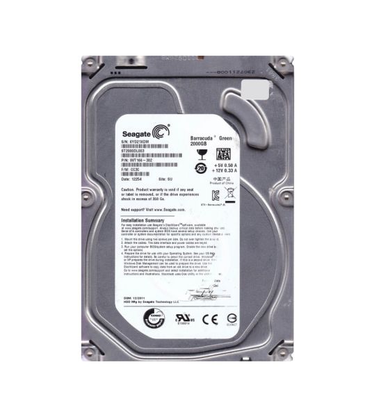 ST2000DL003 Seagate BarraCuda Green 2TB 5900RPM SATA 6Gb/s 64MB Cache 3.5-inch Hard Drive