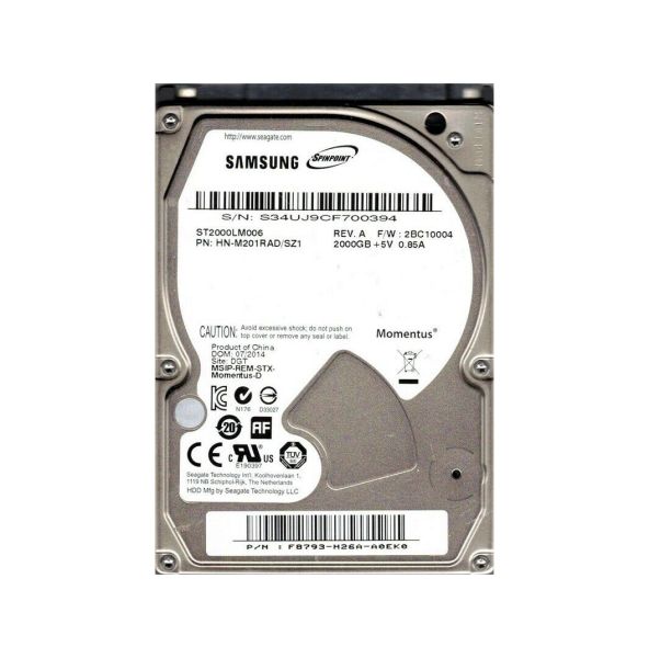 ST2000LM006 Seagate 2TB 5400RPM SATA 6Gb/s 2.5-inch Hard Drive