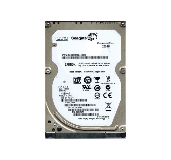 ST250LT020 Seagate Momentus 250GB 5400RPM 2.5-inch 8MB Cache SATA 3Gb/s Laptop Hard Drive