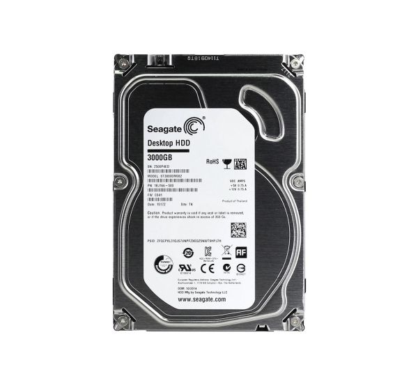 ST3000DM002 Seagate DESktop HDD BarraCuda 3TB 7200RPM SATA 6Gb/s 64MB Cache 3.5-inch Hard Drive with SEC