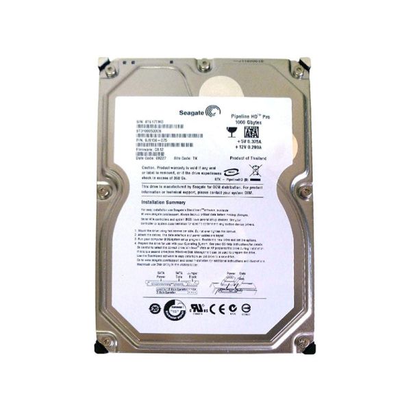 ST31000533CS Seagate Pipeline HD Pro 1TB 7200RPM SATA 3Gb/s 32MB Cache 3.5-inch Hard Drive