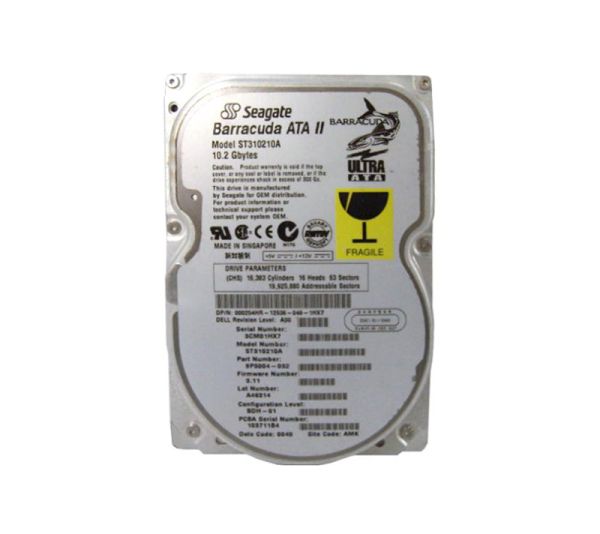 ST310210A Seagate BarraCuda 10.2GB 3.5-inch Hard Drive ATA-100 7200RPM 2MB Cache