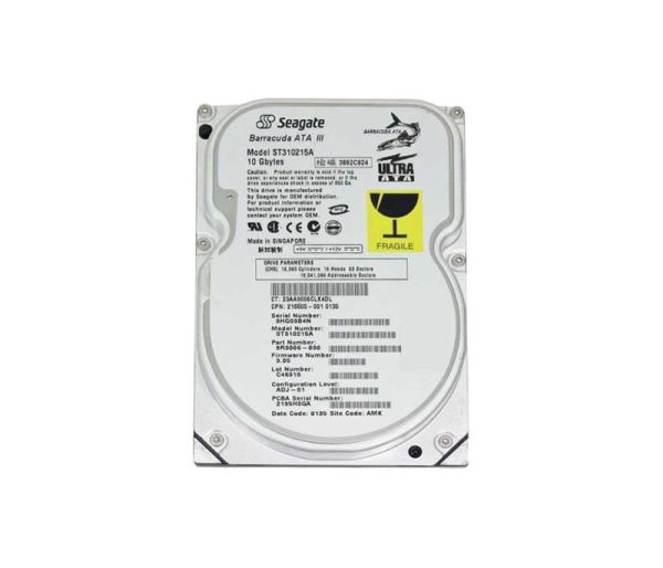 ST310215A Seagate BarraCuda 10.2GB 3.5-inch Hard Drive ATA-100 7200RPM 2MB Cache
