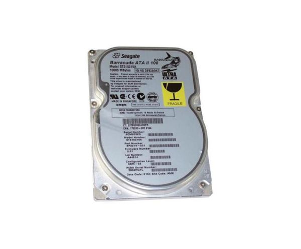 ST310216A Seagate 10GB 7200RPM ATA-100 2MB Cache 3.5-inch Hard Drive