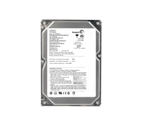 ST3120025ACE Seagate 120GB 7200RPM ATA-100 40-Pin 3.5-inch 2MB Cache Hard Drive