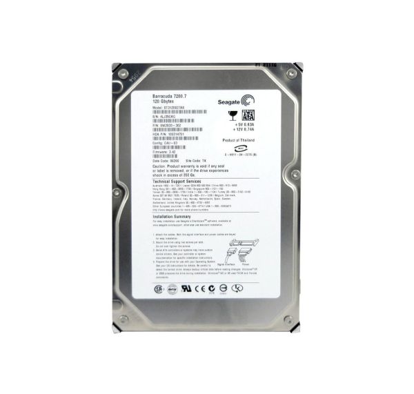 ST3120827AS Seagate BarraCuda 120GB 7200RPM SATA 8MB Cache 3.5-inch Hard Drive