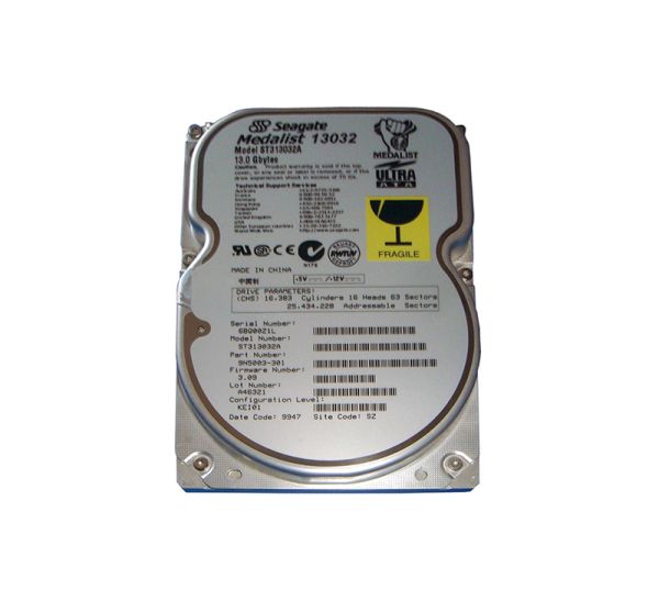ST313032A Seagate Medalist 13032 13GB 5400RPM ATA-66 512KB Cache 3.5-inch Hard Drive