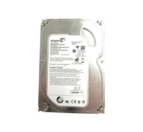ST3160316CS Seagate Pipeline 160GB 5900RPM SATA 3Gb/s 8MB Cache 3.5-inch Hard Drive