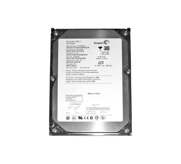 ST3160828AS Seagate BarraCuda 160GB 7200RPM SATA 8MB Cache 3.5-inch Hard Drive