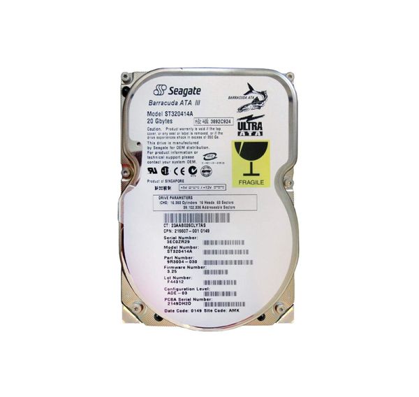 ST320414A Seagate BarraCuda 20GB 7200RPM ATA-100 2MB Cache 3.5-inch Hard Drive