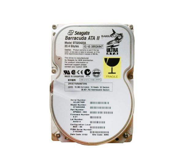 ST320420A Seagate Sun BarraCuda 20.4GB 7200RPM ATA-66 Hard Drive