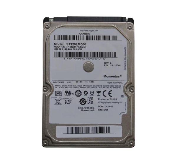 ST320LM000 Seagate Momentus 320GB 5400RPM 2.5-inch 8MB Cache SATA 3Gb/s Laptop Hard Drive