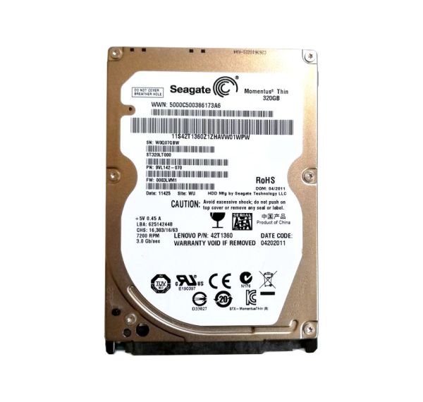 ST320LT000 Seagate 320GB 5400RPM SATA 3Gb/s 2.5-inch Hard Drive