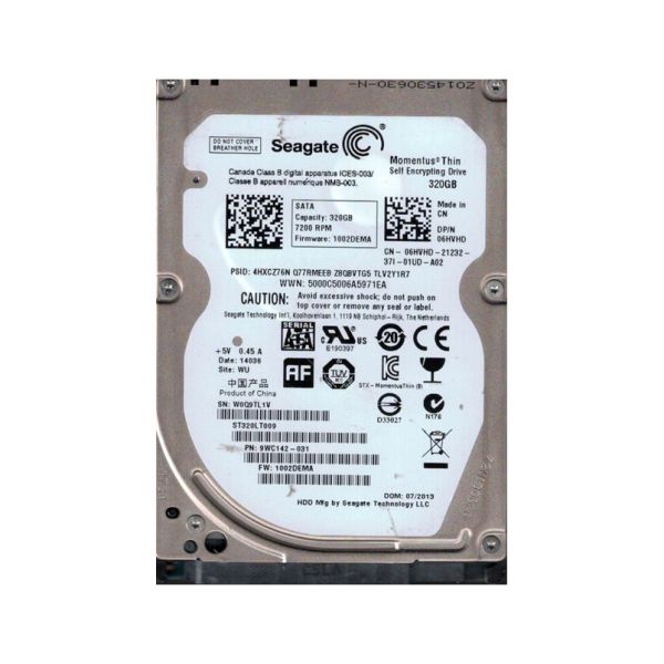 ST320LT009 Seagate Momentus THIN 320GB 7200RPM SATA 3Gb/s 16MB Cache 2.5-inch Hard Drive