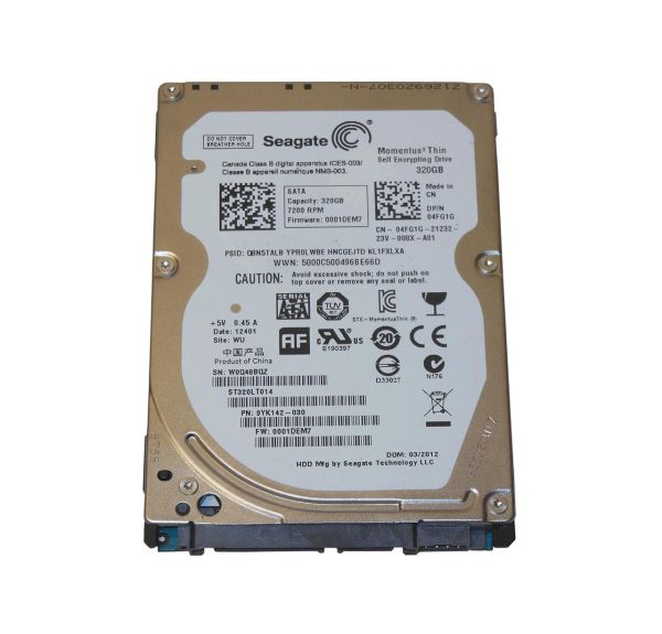 ST320LT014 Seagate Momentus 320GB 7200RPM SATA 3Gb/s 16MB Cache 2.5-inch Hard Drive