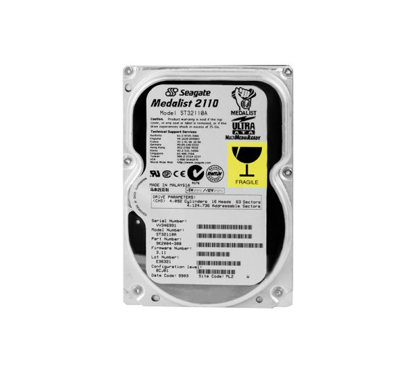 ST32110A Seagate 2GB 5400RPM ATA-33 3.5-inch Hard Drive